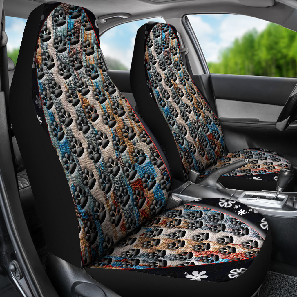 Paws Pattern Universal Fit Car Seat Covers