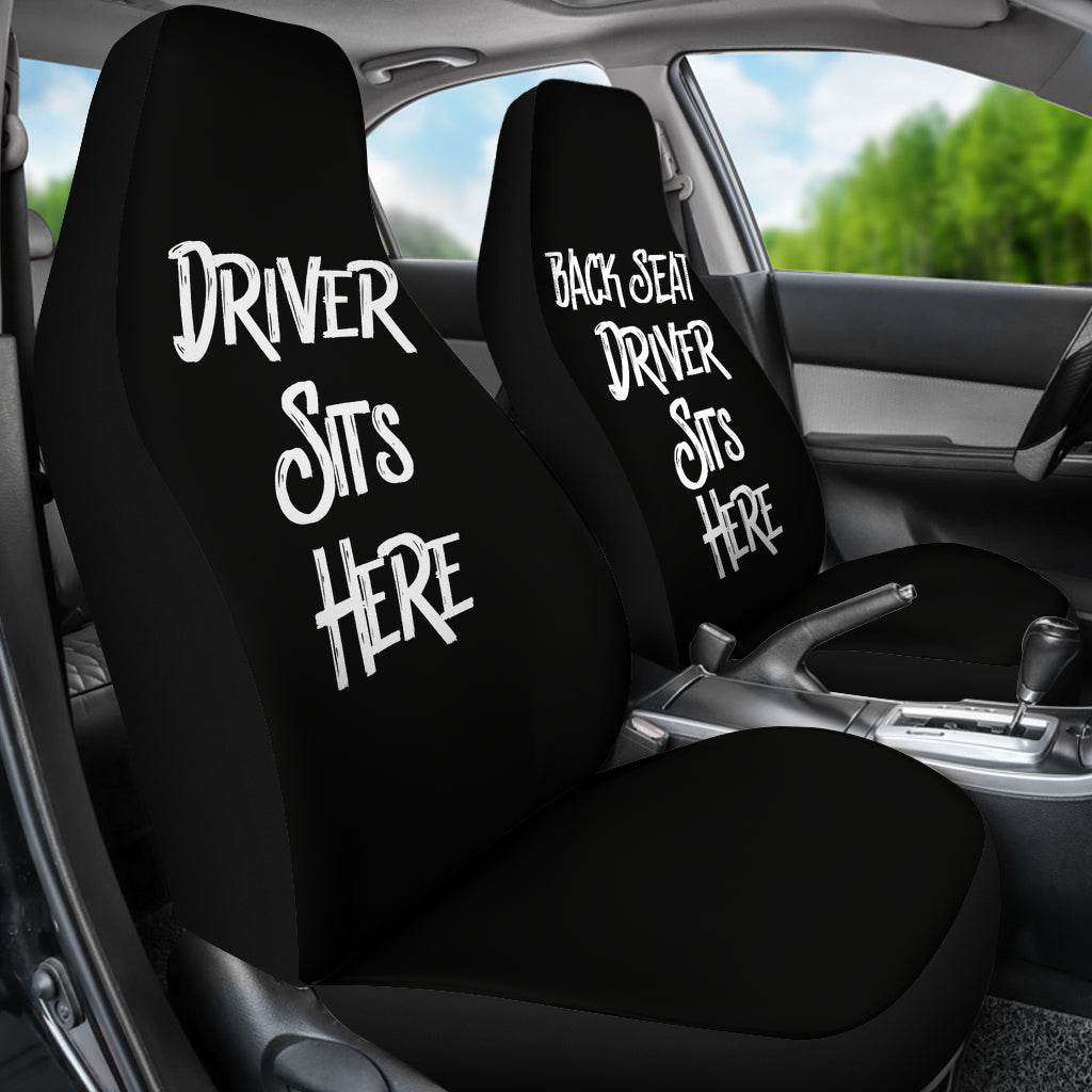 Driver Sits Here (Right) Universal Fit Car Seat Covers