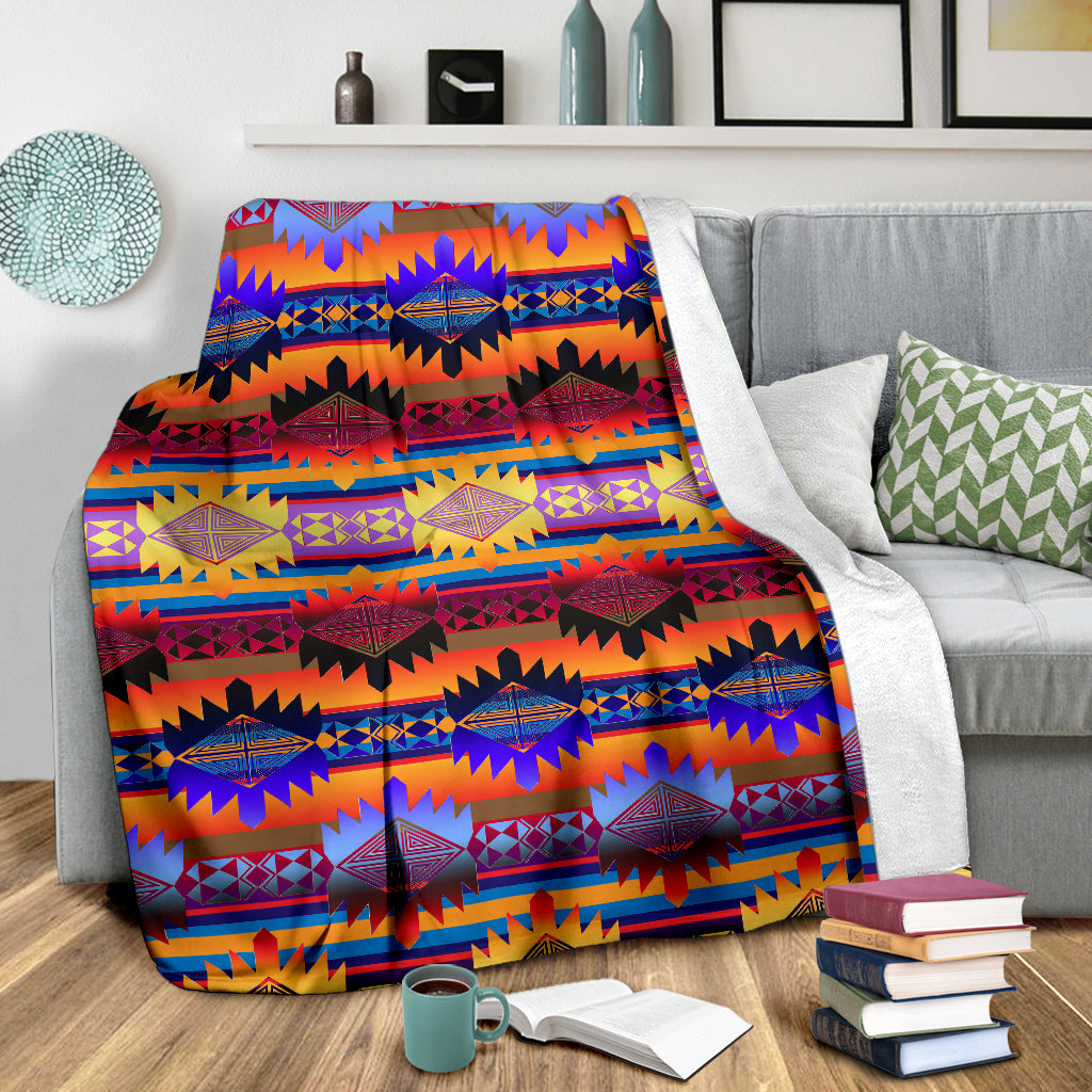 Native Sunset Pattern Blanket
