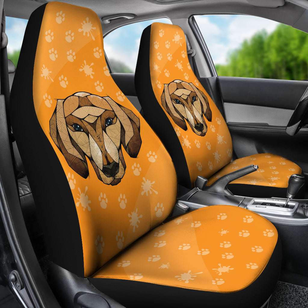 Orange Dachshund Universal Fit Car Seat Covers