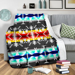 Geometric Native American Pattern Blanket