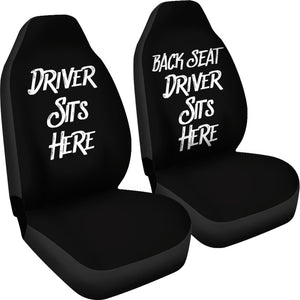 Driver Sits Here (Right) Universal Fit Car Seat Covers