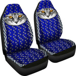 Blue Cat Pattern Universal Fit Car Seat Covers