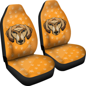 Orange Dachshund Universal Fit Car Seat Covers