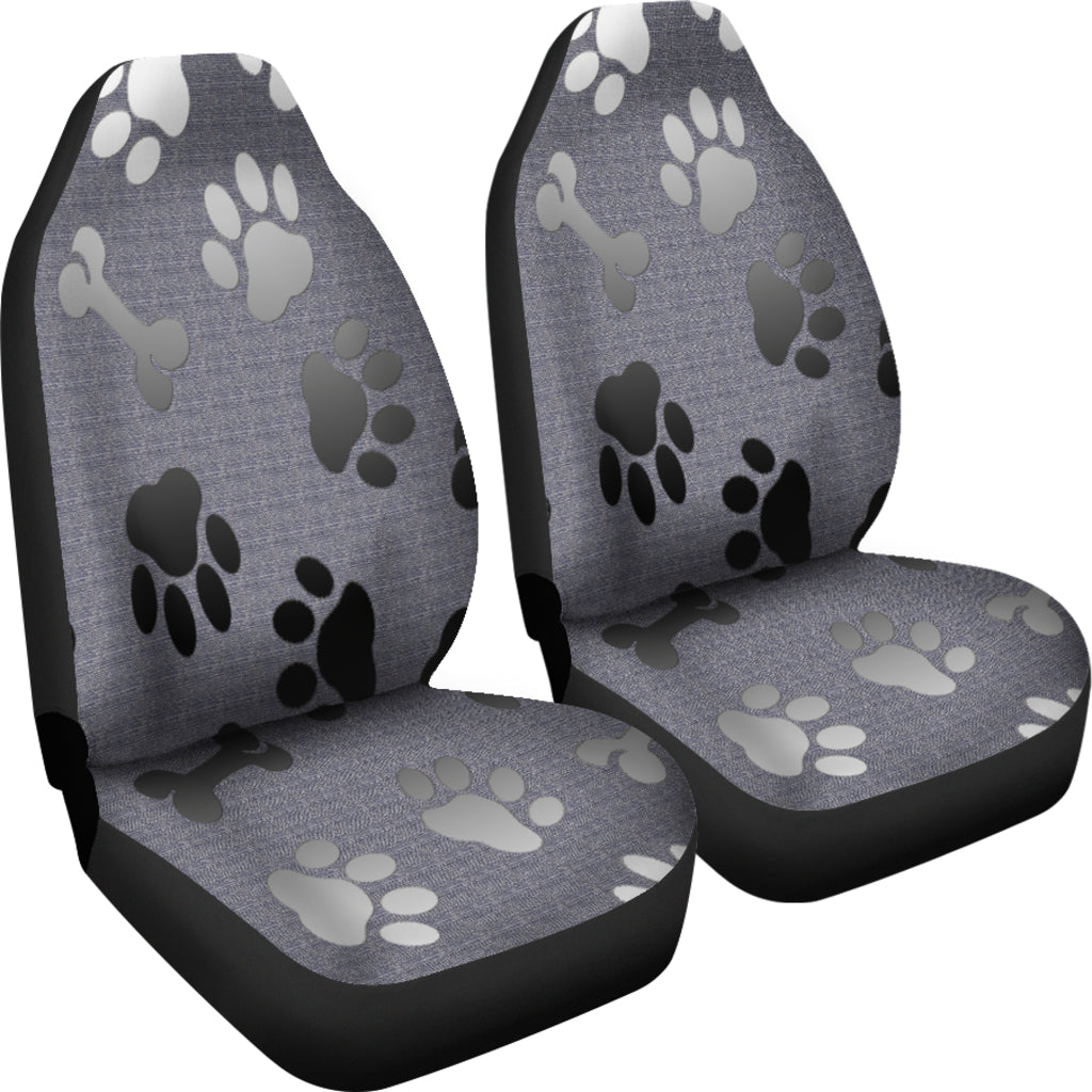 Paw And Bone Pattern Universal Fit Car Seat Covers