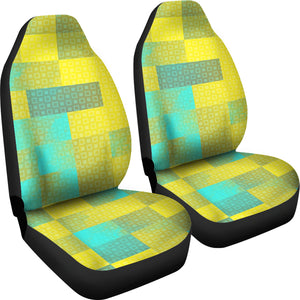 Abstract Yellow Pattern Universal Fit Car Seat Covers