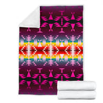 Purple Sunset Geometric Native American Blanket