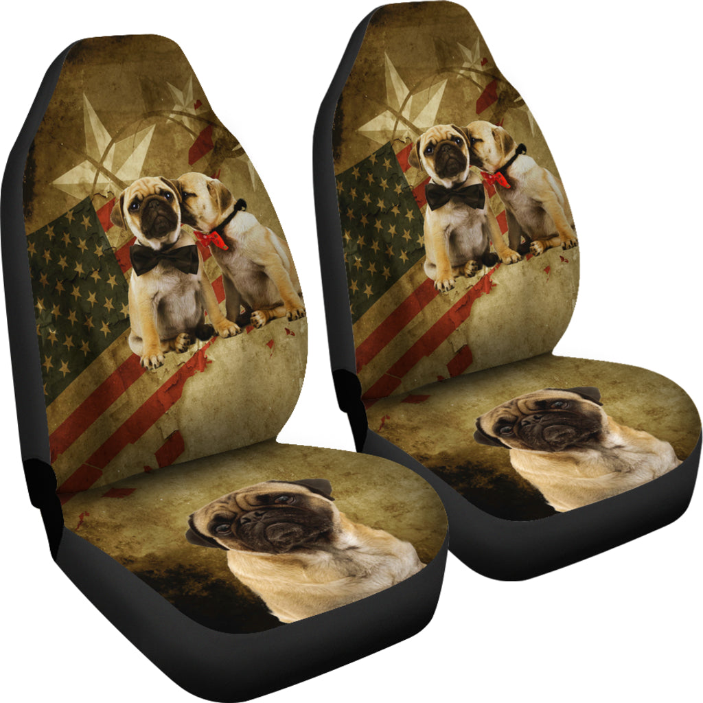 American Pug Universal Fit Car Seat Covers