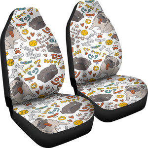 I Love My Pug Universal Fit Car Seat Covers