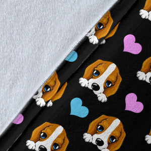 Lovely Beagle Cartoon Pattern Blanket