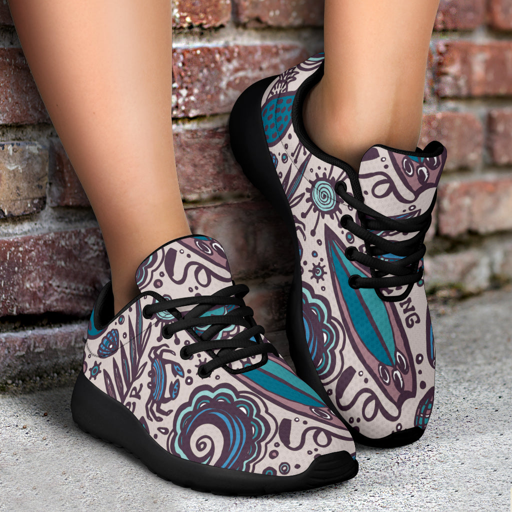 Summer Surfing Pattern Print Walking Shoes