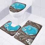 Frozen Mammoth And Fossil Print 3 Piece Bath Mat Set