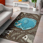 Frozen Mammoth And Fossil Print Area Rug