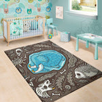 Frozen Mammoth And Fossil Print Area Rug