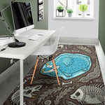Frozen Mammoth And Fossil Print Area Rug