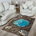 Frozen Mammoth And Fossil Print Area Rug