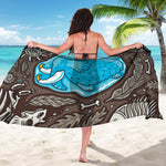 Frozen Mammoth And Fossil Print Beach Sarong Wrap