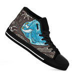 Frozen Mammoth And Fossil Print Black High Top Shoes