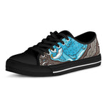 Frozen Mammoth And Fossil Print Black Low Top Shoes