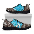 Frozen Mammoth And Fossil Print Black Running Shoes