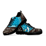 Frozen Mammoth And Fossil Print Black Sneakers