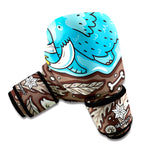 Frozen Mammoth And Fossil Print Boxing Gloves