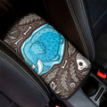 Frozen Mammoth And Fossil Print Car Center Console Cover