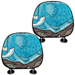 Frozen Mammoth And Fossil Print Car Headrest Covers