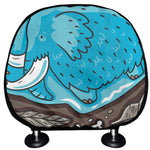 Frozen Mammoth And Fossil Print Car Headrest Covers
