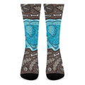 Frozen Mammoth And Fossil Print Crew Socks