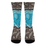 Frozen Mammoth And Fossil Print Crew Socks