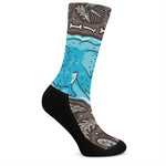 Frozen Mammoth And Fossil Print Crew Socks