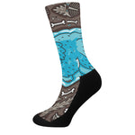 Frozen Mammoth And Fossil Print Crew Socks