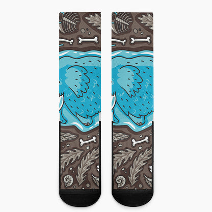 Frozen Mammoth And Fossil Print Crew Socks
