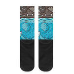 Frozen Mammoth And Fossil Print Crew Socks