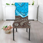 Frozen Mammoth And Fossil Print Dining Chair Slipcover