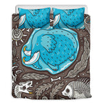 Frozen Mammoth And Fossil Print Duvet Cover Bedding Set