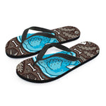 Frozen Mammoth And Fossil Print Flip Flops