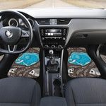 Frozen Mammoth And Fossil Print Front and Back Car Floor Mats