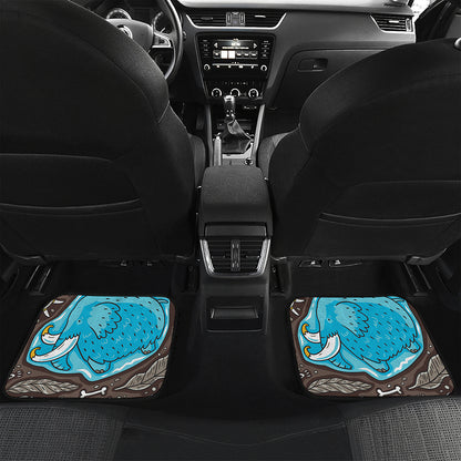 Frozen Mammoth And Fossil Print Front and Back Car Floor Mats