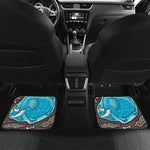 Frozen Mammoth And Fossil Print Front and Back Car Floor Mats
