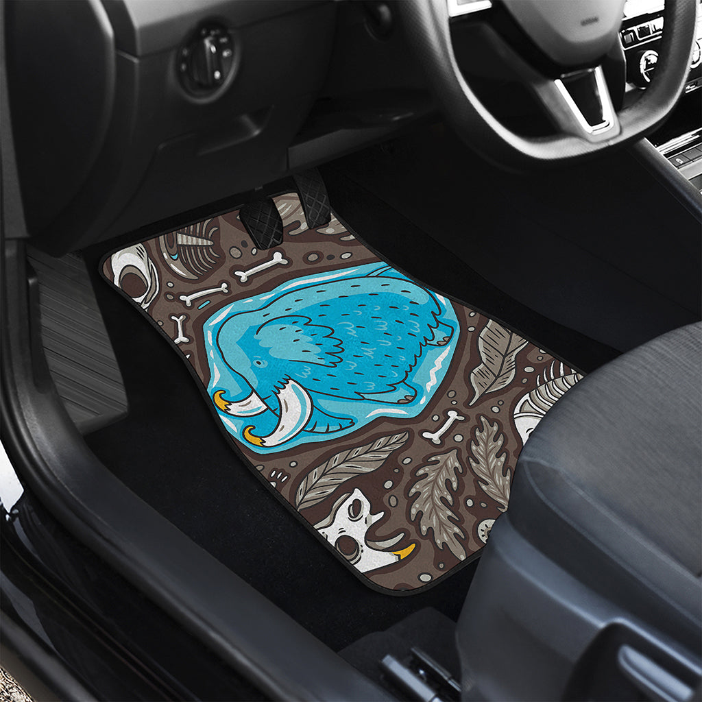 Frozen Mammoth And Fossil Print Front and Back Car Floor Mats