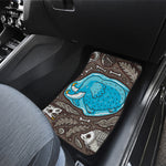 Frozen Mammoth And Fossil Print Front and Back Car Floor Mats
