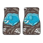 Frozen Mammoth And Fossil Print Front Car Floor Mats