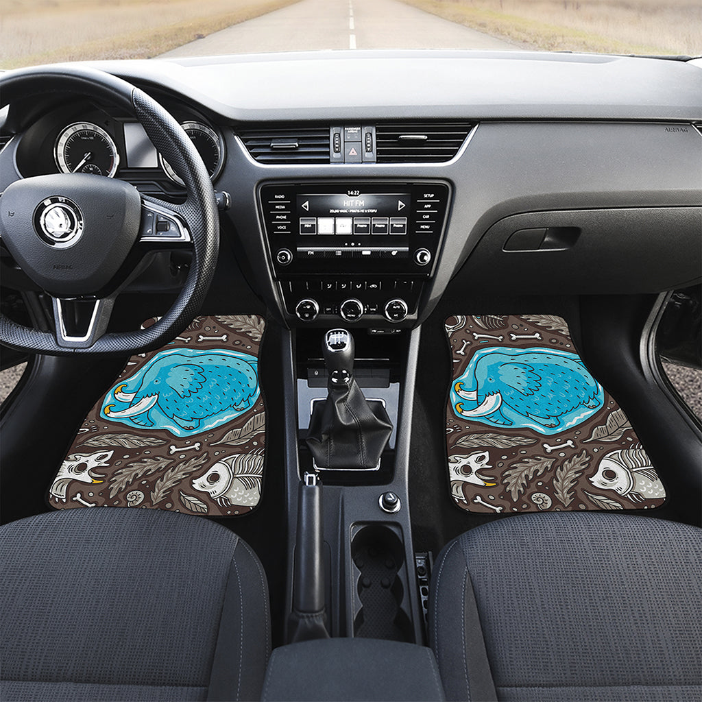 Frozen Mammoth And Fossil Print Front Car Floor Mats