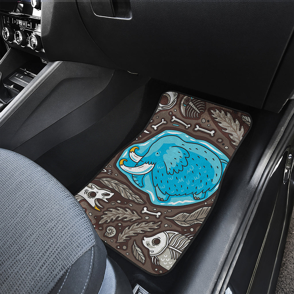 Frozen Mammoth And Fossil Print Front Car Floor Mats