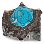 Frozen Mammoth And Fossil Print Hooded Blanket