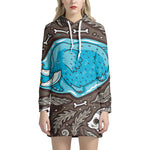 Frozen Mammoth And Fossil Print Hoodie Dress