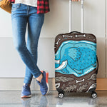 Frozen Mammoth And Fossil Print Luggage Cover