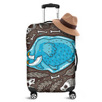 Frozen Mammoth And Fossil Print Luggage Cover